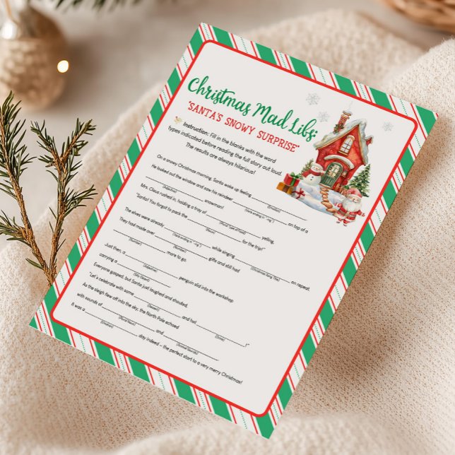 Cartes Pour Fêtes Annuelles Fête de Noël  (Christmas Party Games)