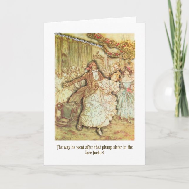 Cartes Pour Fêtes Annuelles Fête de Noël Charles Dickens (Devant)