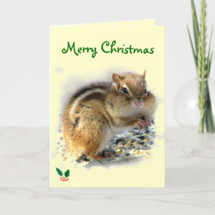 Cartes Pour Fêtes Annuelles Fête de Noël Chipmunk
