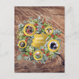 Cartes Pour Fêtes Annuelles Fête de Noël de la couronne photo Collage