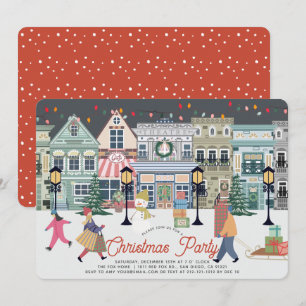 Cartes Pour Fêtes Annuelles Fête de Noël de la ville d'hiver