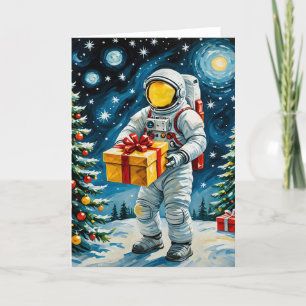 Cartes Pour Fêtes Annuelles Fête de Noël de l'astronaute