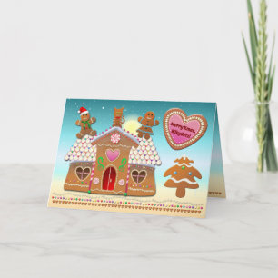 Cartes Pour Fêtes Annuelles Fête de Noël des biscuits de pain d'épices