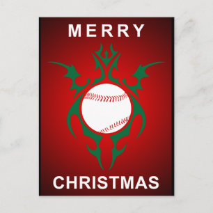 Cartes Pour Fêtes Annuelles fête de noël du baseball tribal