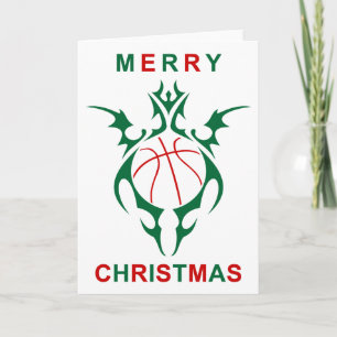Cartes Pour Fêtes Annuelles fête de Noël du basket-ball tribal