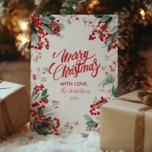 Cartes Pour Fêtes Annuelles Fête de Noël Folive d'hiver