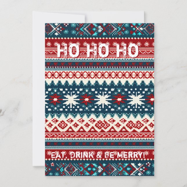 Cartes Pour Fêtes Annuelles Fête de Noël Pull de Noël Laid (Devant)