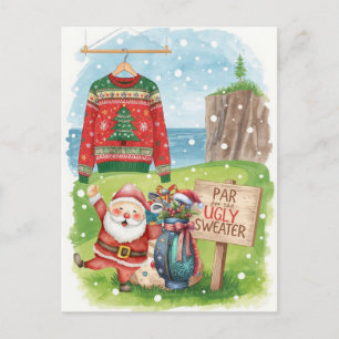 Cartes Pour Fêtes Annuelles Fête de Noël Pull Golf Ugly Christmas