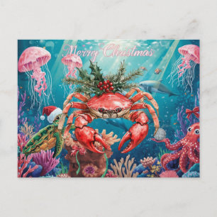 Cartes Pour Fêtes Annuelles Fête de Noël sous la mer