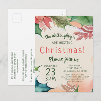 Cartes Pour Fêtes Annuelles Fête de Noël traditionnelle rouge et verte