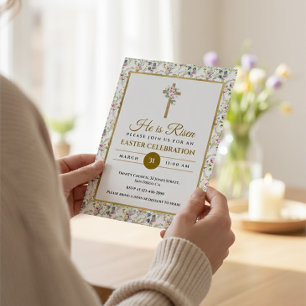 Cartes Pour Fêtes Annuelles Fête de Pâques Religieuse Chrétienne Il Est Ressus