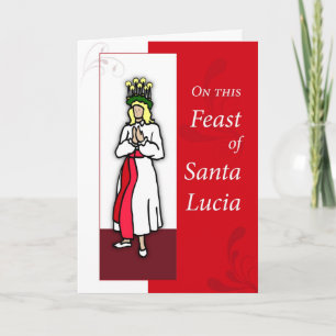 Cartes Pour Fêtes Annuelles Fête de Père Noël Lucia