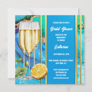 Cartes Pour Fêtes Annuelles Fête de plage de la douche nuptiale bulle été chic