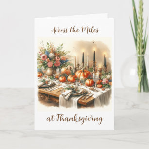 Cartes Pour Fêtes Annuelles Fête de Thanksgiving à travers les miles de vacanc