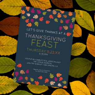 Cartes Pour Fêtes Annuelles Fête de Thanksgiving aux couleurs d'automne
