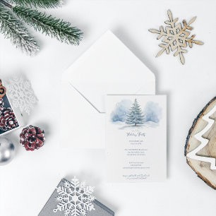 Cartes Pour Fêtes Annuelles Fête de vacances aux conifères couverts de neige à