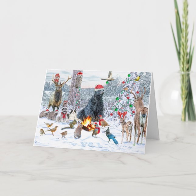 Cartes Pour Fêtes Annuelles Fête des Critères de Noël (Devant)