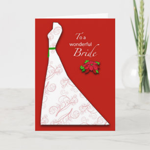 Cartes Pour Fêtes Annuelles Fête des mariées Noël, Rouge Poinsettia