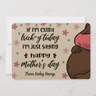Cartes Pour Fêtes Annuelles Fête des Mères amusante de Bump Baby Bump pour que
