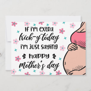 Cartes Pour Fêtes Annuelles Fête des Mères amusante de Bump Baby Bump pour que