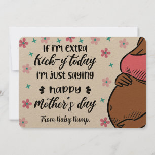 Cartes Pour Fêtes Annuelles Fête des Mères amusante de Bump Baby Bump pour que