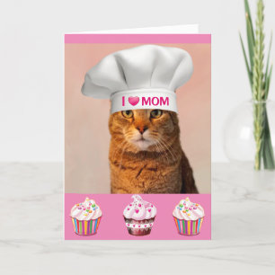 Cartes Pour Fêtes Annuelles Fête des Mères Cat And Cupcakes