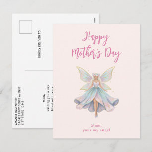 Cartes Pour Fêtes Annuelles Fête des mères couleurs pastel ange magique fée