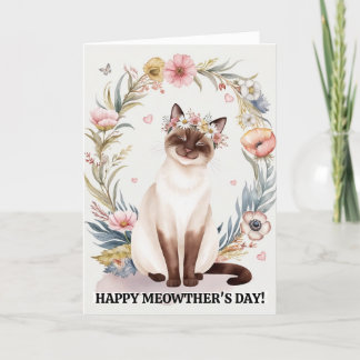 Cartes Pour Fêtes Annuelles Fête des mères de chat Funny Cute Card