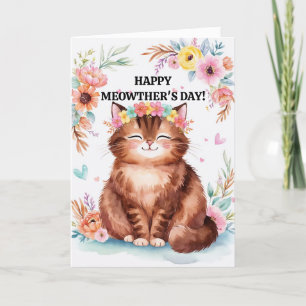 Cartes Pour Fêtes Annuelles Fête des mères de chats perses de chats de chats F