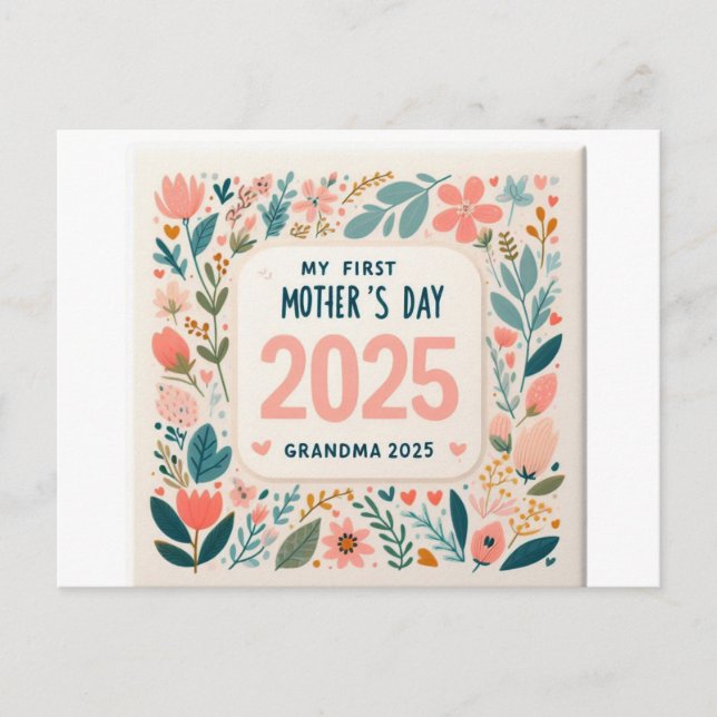 Cartes Pour Fêtes Annuelles Fête des mères de grand-mère pour la première fois (Devant)