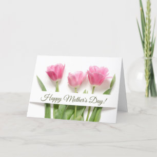 Cartes Pour Fêtes Annuelles Fête des mères de Tulipes roses