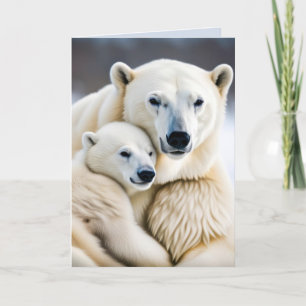 Cartes Pour Fêtes Annuelles Fête des mères ours polaires