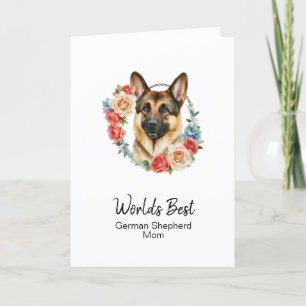 Cartes Pour Fêtes Annuelles Fête des mères personnalisée Maman de chien Berger