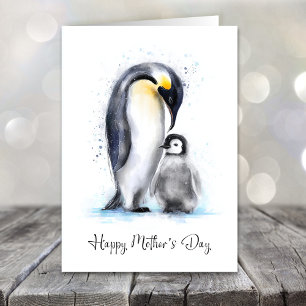 Cartes Pour Fêtes Annuelles Fête des mères pingouin