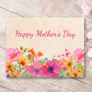 Cartes Pour Fêtes Annuelles Fête des mères pour maman Jardin floral coloré