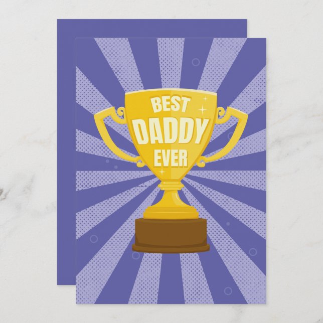 Cartes Pour Fêtes Annuelles Fête des pères de la Coupe du Trophée Meilleur Pap (Devant / Derrière)