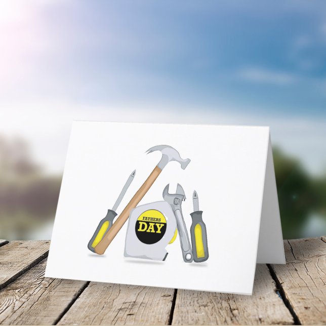 Cartes Pour Fêtes Annuelles Fête des pères Moderne Outils simples Whimsical (Créateur téléchargé)
