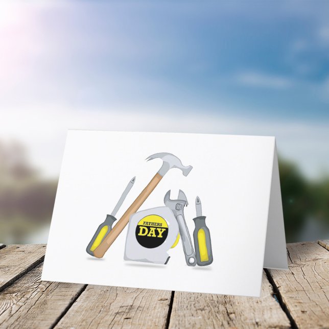 Cartes Pour Fêtes Annuelles Fête des pères Moderne Outils simples Whimsical (Créateur téléchargé)