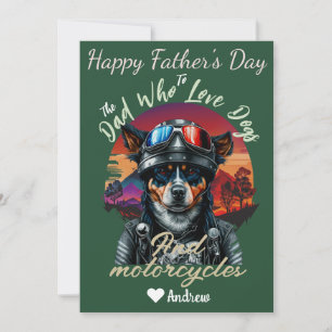 Cartes Pour Fêtes Annuelles fête des pères, papa de chien, motos, simple moder
