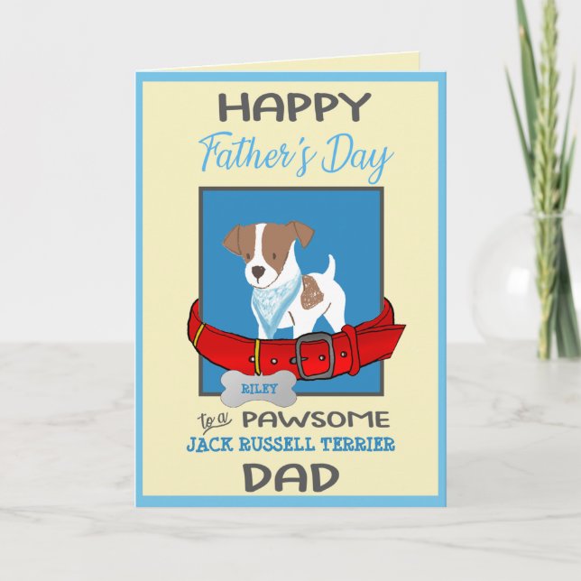 Cartes Pour Fêtes Annuelles Fête des pères Personnalisé Jack Russell Terrier C (Devant)