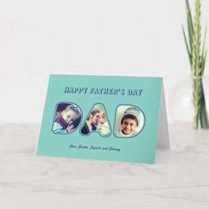 Cartes Pour Fêtes Annuelles Fête des pères personnalisée Alphabet photo Lettre
