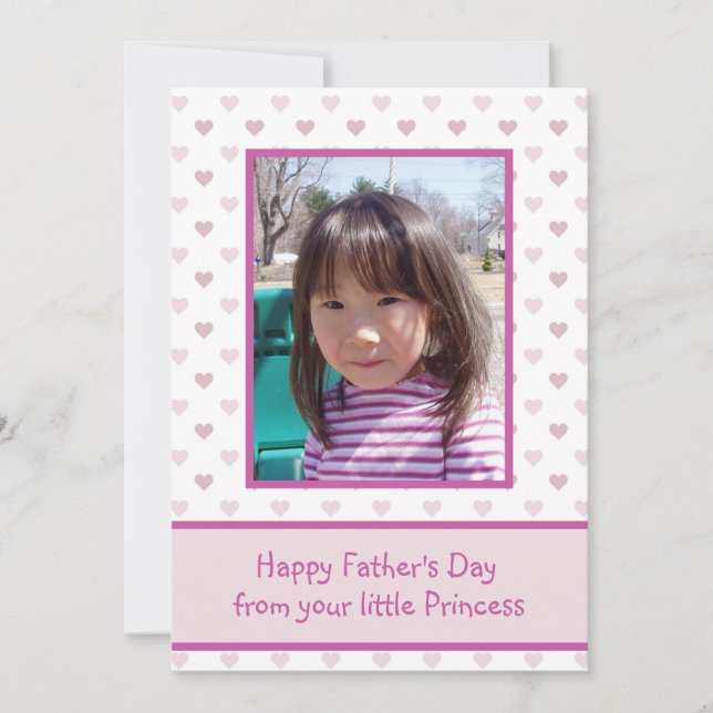 Cartes Pour Fêtes Annuelles Fête des pères photo personnalisée en bois rustiqu (Devant)