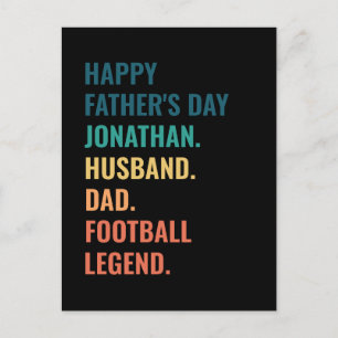 Cartes Pour Fêtes Annuelles Fête des pères pour mari de légende de football pe