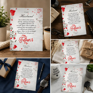 Cartes Pour Fêtes Annuelles Fête des Pères romantique pour mari de femme Photo