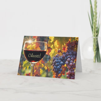 Cartes Pour Fêtes Annuelles Fête des Pères Vins et Raisins Cheers 