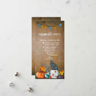CARTES POUR FÊTES ANNUELLES FÊTE D'HALLOWEEN DANS LA COUR