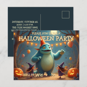 Cartes Pour Fêtes Annuelles Fête d'Halloween de Monstre Joyeux pour Enfants