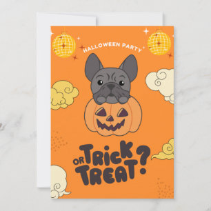 Cartes Pour Fêtes Annuelles Fête d'Halloween Trick Or Treat Bouledogue françai