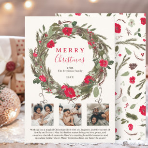 Cartes Pour Fêtes Annuelles Fête d'hiver couronne Noël 3 photos