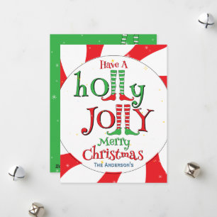 Cartes Pour Fêtes Annuelles Fête Drôle de Noël Joyeux Noël Jambes de Lutin